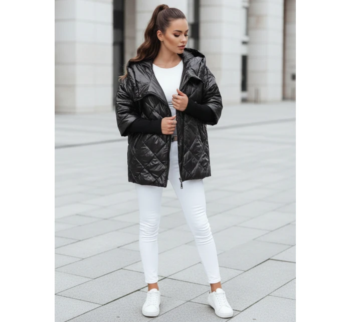 Dámská přechodná prošívaná bunda oversize černá model 21986694 - Dstreet