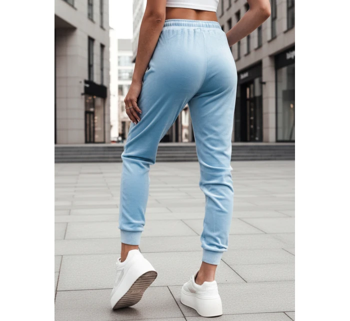 Dámské velurové modré tepláky FashionStreet UY2835