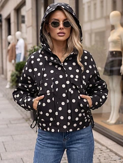 Kurtka damska przejściowa w z kapturem czarna model 22365089 - FashionStreet
