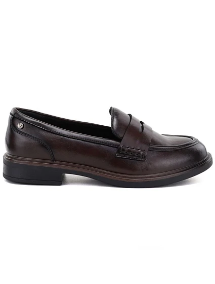 Kožené polobotky typu v hnědé barvě model 22343082 - VINCEZA Kožené polobotky typu v hnědé barvě model 22343082 - VINCEZA