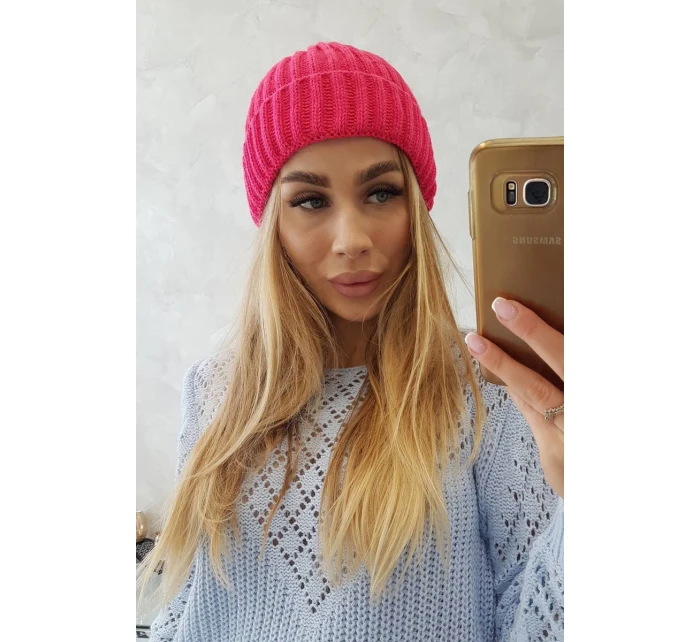Čepice s rolováním Magda K293 fuchsiová Čepice s rolováním Magda K293 fuchsiová