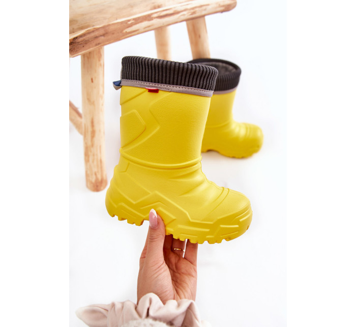 Dětské zateplené boty do deště Befado Žlute