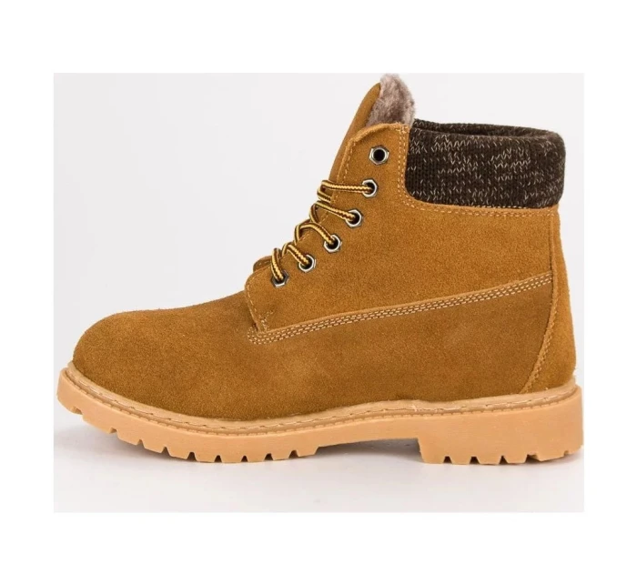 Dámské kožené traperky 37211C - Walkman shoes