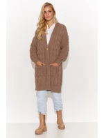 Svetr na zapínání  model 184393 Makadamia