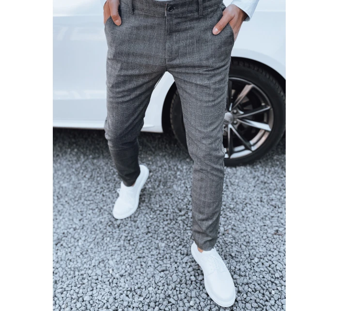 Pánské tmavě šedé kalhoty FashionStreet UX4390 Pánské tmavě šedé kalhoty FashionStreet UX4390
