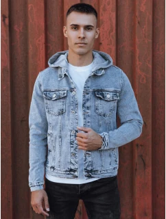 Pánská džínová bunda s kapucí modrá FashionStreet TX4850