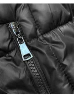 Dlouhá černá dámská zimní bunda (YP-22073-1)