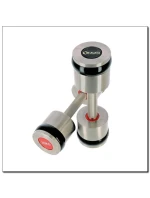 Chromové činky 2x10 kg silikonové prvky HMS HH10