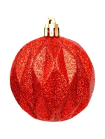 DEKORATIVNÍ PLASTOVÁ CETKA 6CM SADA 35 KS ČERVENÁ