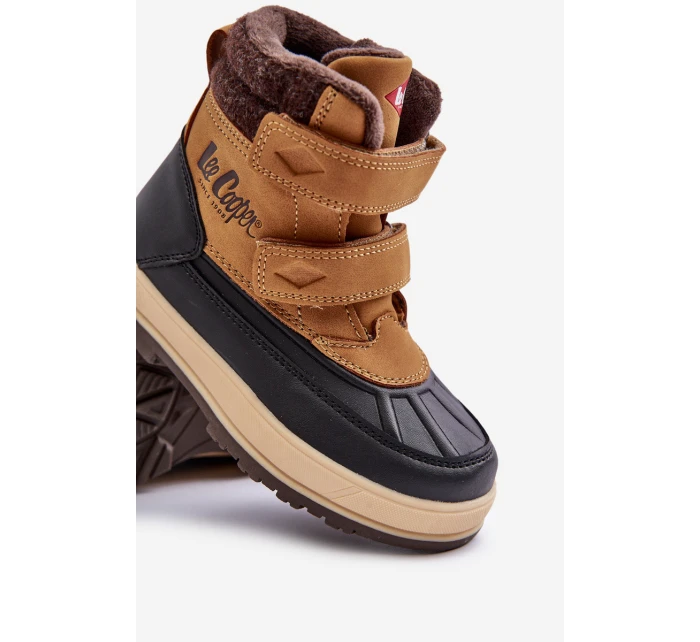 Zateplené zimní boty pro chlapce Lee Cooper LCJ-23-01-2059 Camel