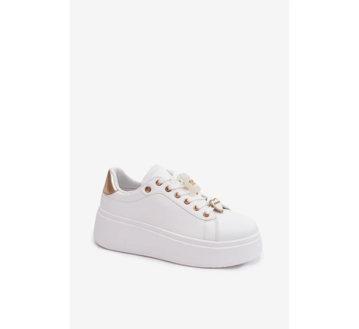 Dámské tenisky na platformě s přívěsky Medvěd Srdce Selorissa Dámské tenisky na platformě s přívěsky Medvěd Srdce Selorissa