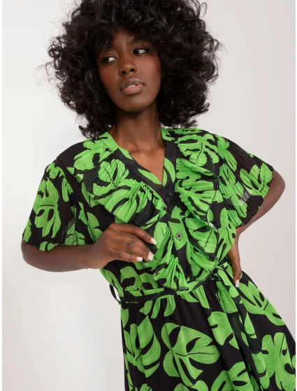 DHJ SK 15986 šaty.67 černá a zelená