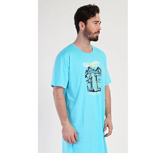 Pánská noční košile s krátkým rukávem California