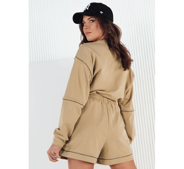 Dámská tepláková souprava beige Dstreet model 21973932 - FashionStreet Dámská tepláková souprava beige Dstreet model 21973932 - FashionStreet