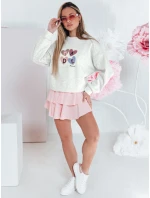 Dámská nadměrná mikina se srdíčky MADELIN šedá FashionStreet BY1459 Dámská nadměrná mikina se srdíčky MADELIN šedá FashionStreet BY1459