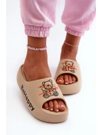 Lehké Dámské Sandály Na Podrážce S Medvídkem Tmavě Béžové model 21666245 - Boto Lehké Dámské Sandály Na Podrážce S Medvídkem Tmavě Béžové model 21666245 - Boto