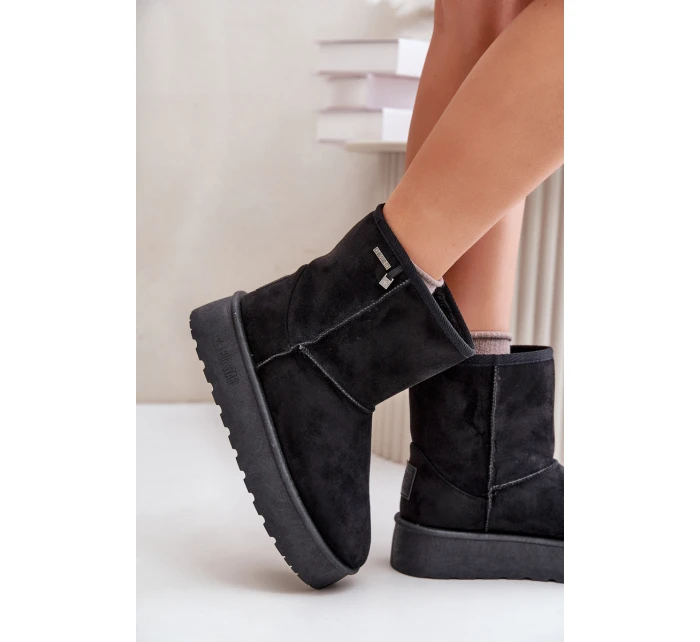 Vysoké dámské sněhule na platformě Big Star OO274898 černé