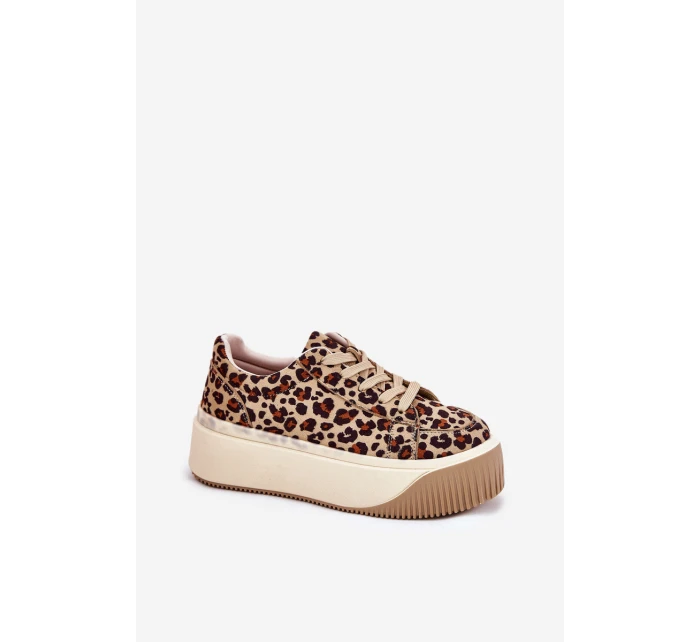 Tenisky Na Masivní Platformě Hladké Béžové Tirvanis Tenisky Na Masivní Platformě Hladké Béžové Tirvanis