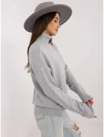 Sweter AT SW szary model 20470297 - FPrice Sweter AT SW szary model 20470297 - FPrice