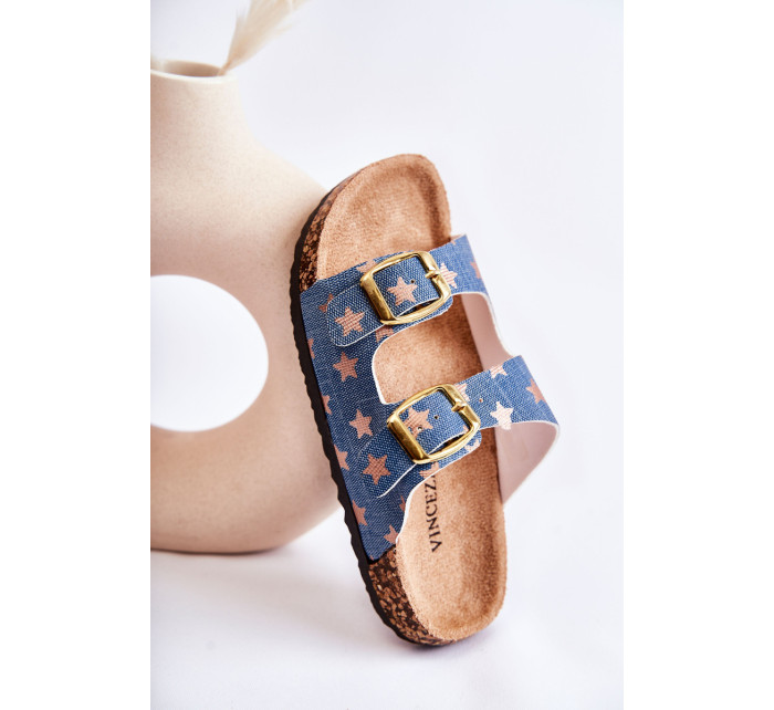 Pohodlné dětské pantofle modré Ander
