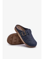 Pánské Pantofle S Přezkou Profilaktické Nazouváky Inblu Modré