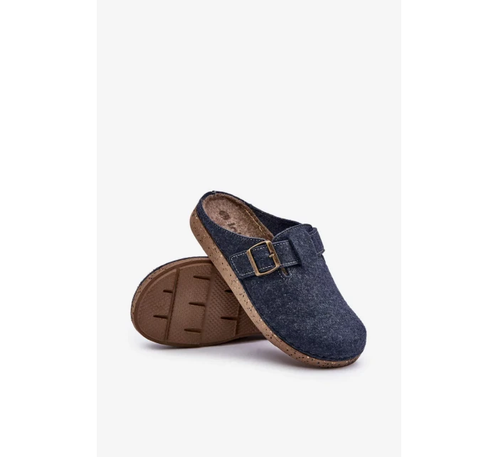 Pánské Pantofle S Přezkou Profilaktické Nazouváky Inblu Modré