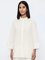Summer Wear Boyfriend Shirt - SILK WHITE - TRIUMPH SILK WHITE - TRIUMPH