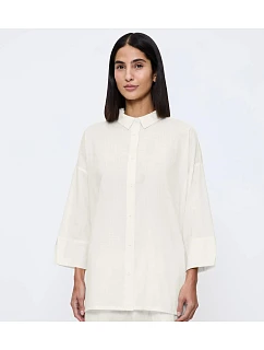 Summer Wear Boyfriend Shirt - SILK WHITE - TRIUMPH SILK WHITE - TRIUMPH