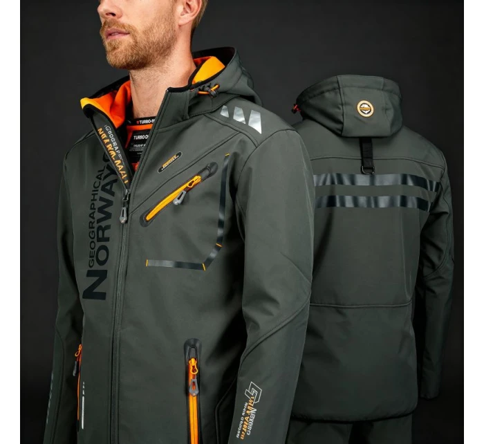 Geographical Norway Softshellová bunda Royaute DB 068 M WY8027H/GN/Dark Grey / Orange