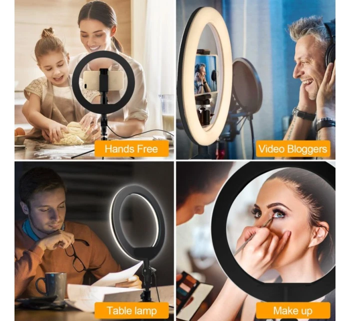 MACLEAN 10" LED12W SELFIE KRUHOVÉ SVĚTLO SE STATIVEM MCE610 MACLEAN 10" LED12W SELFIE KRUHOVÉ SVĚTLO SE STATIVEM MCE610