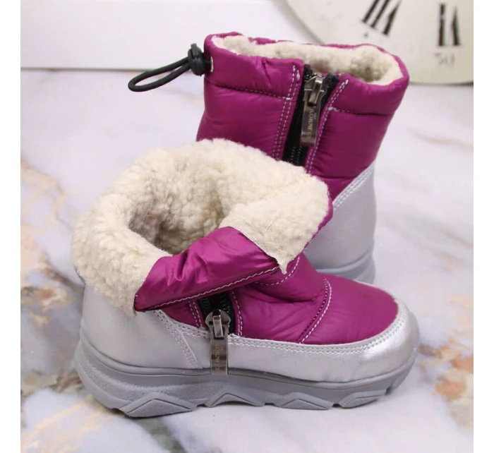 Jr zateplené sněhule fuchsiová model 17651407 - Kornecki