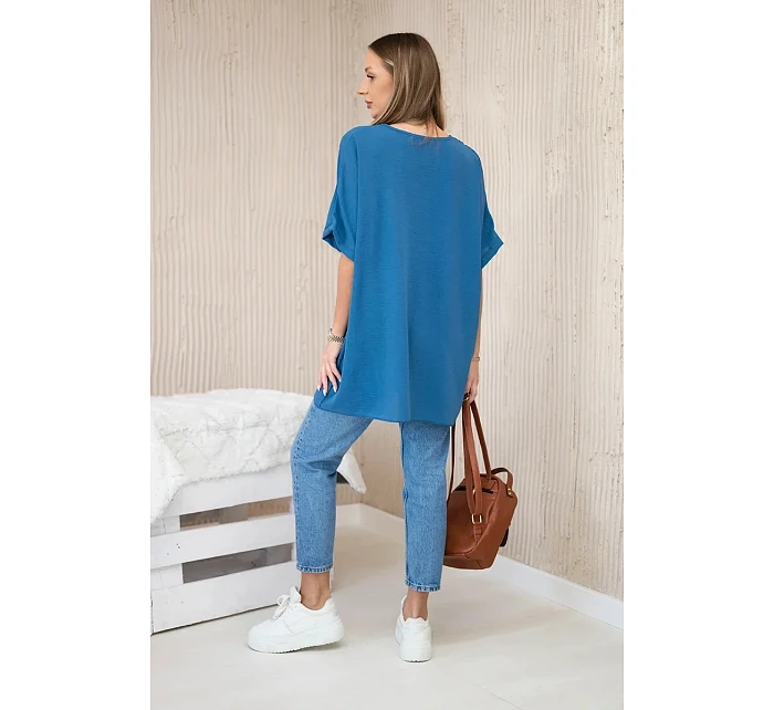 Oversized halenka s přívěskem Džíny