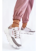 Dámské Tenisky na platformě model 21603148 Bíle - Cross Jeans