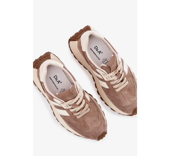 z semiše na masivní platformě  Béžové model 22031733 - D&A