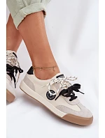 Dámské tenisky s dvojitým šněrováním Big Star model 22042687 Béžové - Big Star Shoes