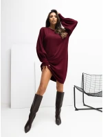Sukienka RV SK model 21777640 bordowy - FPrice Sukienka RV SK model 21777640 bordowy - FPrice