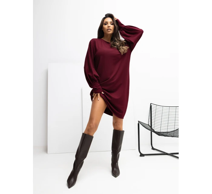 Sukienka RV SK model 21777640 bordowy - FPrice Sukienka RV SK model 21777640 bordowy - FPrice