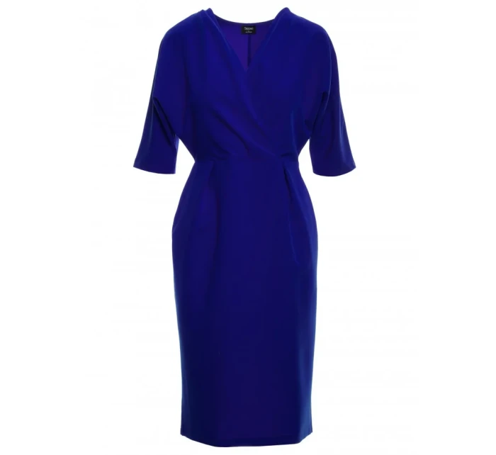 S313 Zavinovací šaty - královská modř