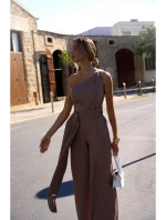 Kombinéza na jedno rameno se  mocca model 20970556 - Moe