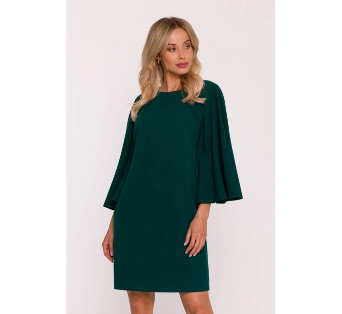 S426 Mini šaty s netopýřími rukávy - zelené S426 Mini šaty s netopýřími rukávy - zelené
