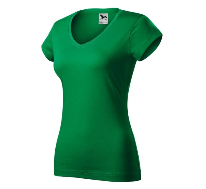 Fit V-neck tričko dámské středně zelená Fit V-neck tričko dámské středně zelená