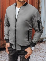 Pánská bunda bomber grafitová FashionStreet TX3824 Pánská bunda bomber grafitová FashionStreet TX3824