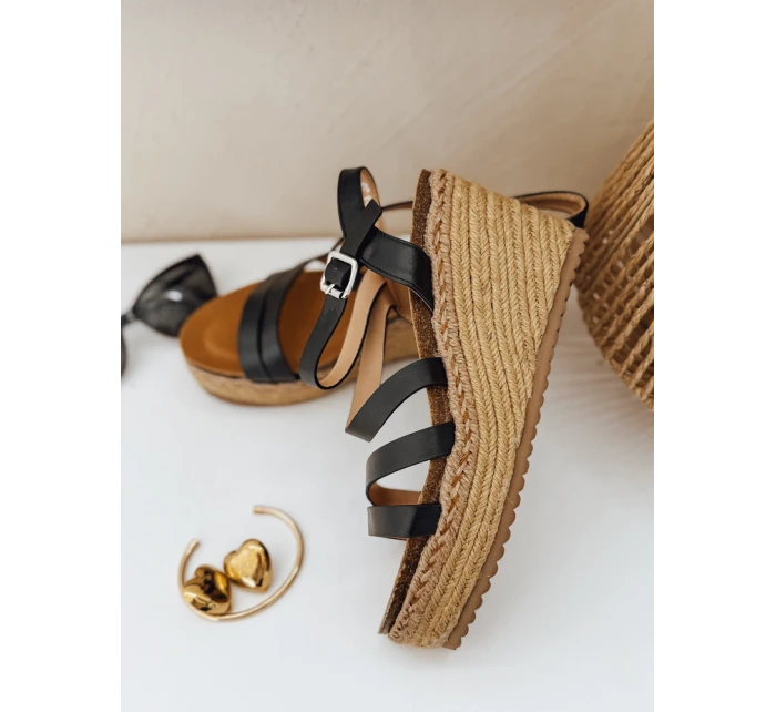 Dámské sandály černé model 21990280 - Dstreet Dámské sandály černé model 21990280 - Dstreet