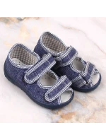 Chlapecké domácí pantofle sandály tmavě modré Nazo