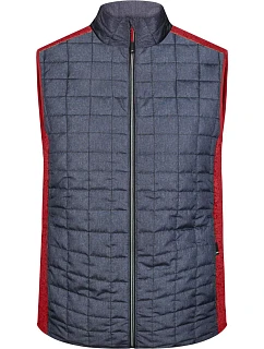 Daiber JN 740 Pánská pletená hybridní vesta 02.0740 red melange/anthracite melange