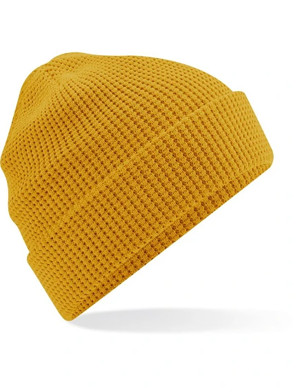 Beechfield B 52N Pletená bio čepice s vaflovým úpletem 53.052N mustard Beechfield B 52N Pletená bio čepice s vaflovým úpletem 53.052N mustard