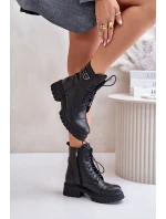 Zazoo 60486 Kožené Boty Pracovníky Zateplené Černé Zazoo 60486 Kožené Boty Pracovníky Zateplené Černé