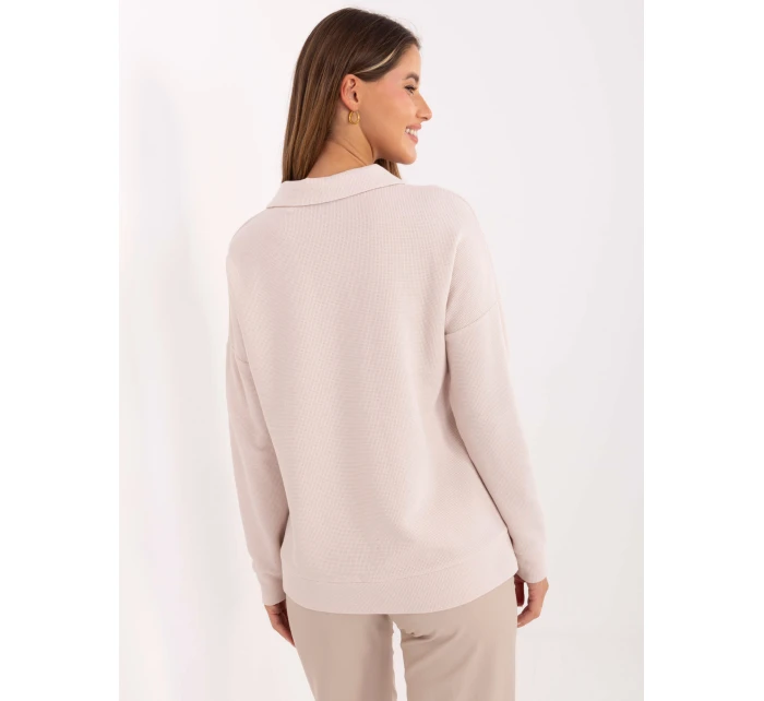 Bluzka LK BZ model 21421304 jasny beżowy - FPrice Bluzka LK BZ model 21421304 jasny beżowy - FPrice