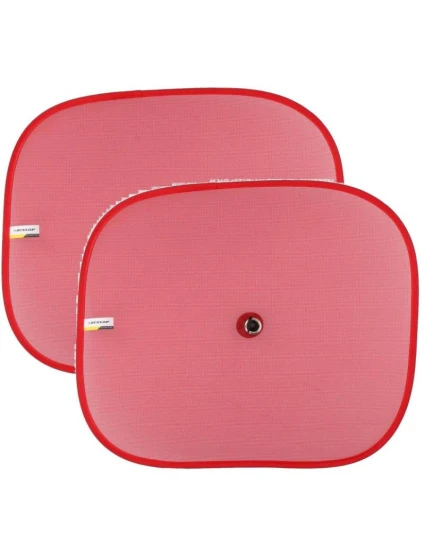 SLUNEČNÍ CLONA S PŘÍSAVKOU 2KS DUNLOP ČERVENÁ