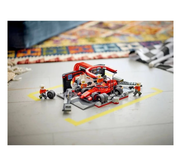 LEGO CITY 60443 Zastávka v boxech F1 a mechanici s vozem Ferrari LEGO CITY 60443 Zastávka v boxech F1 a mechanici s vozem Ferrari